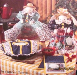 8950 15'',18'' BUNNY CASSEROLE CANNISTER COVER, UMBRELLA PATTERN